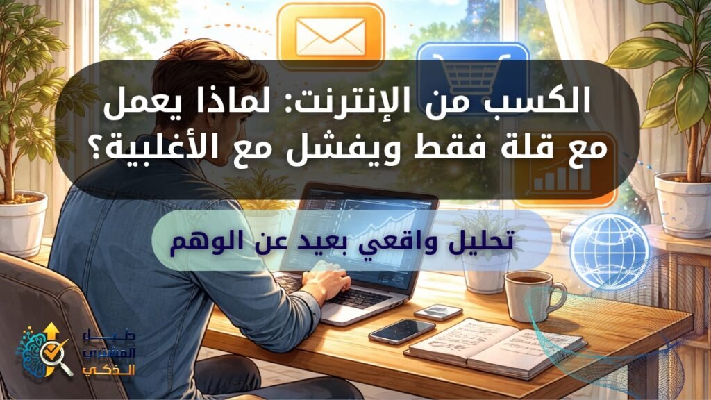 الكسب من الإنترنت: لماذا يعمل مع قلة فقط ويفشل مع الأغلبية؟تحليل واقعي بعيد عن الوهم